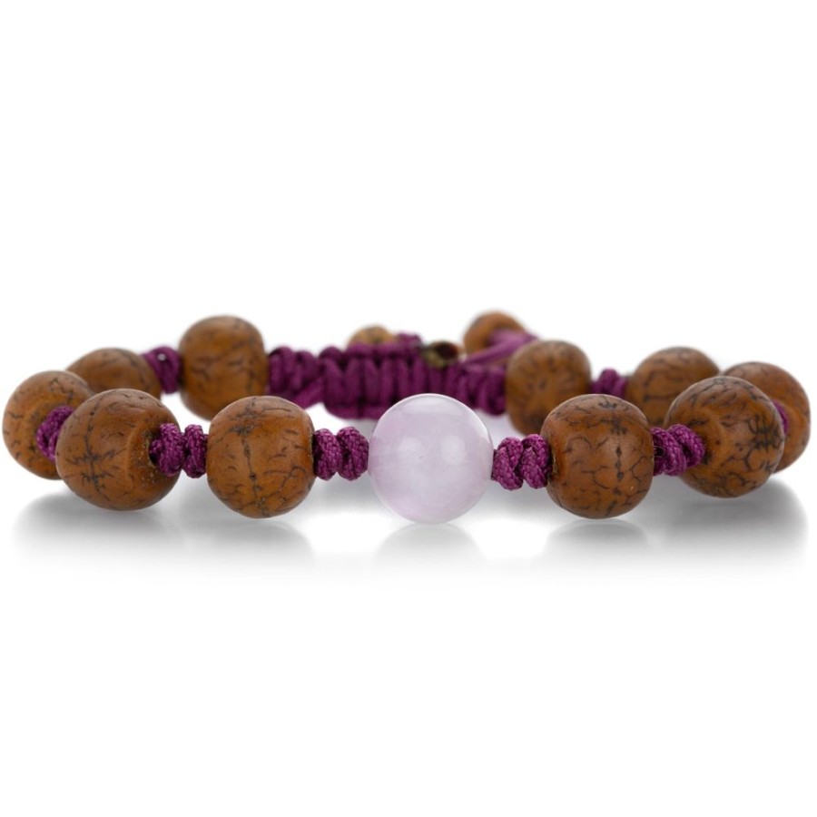 Bracelets Joseph Brooks | Tibetan Bodhi Seed Bead Bracelet With Kunzite Bead