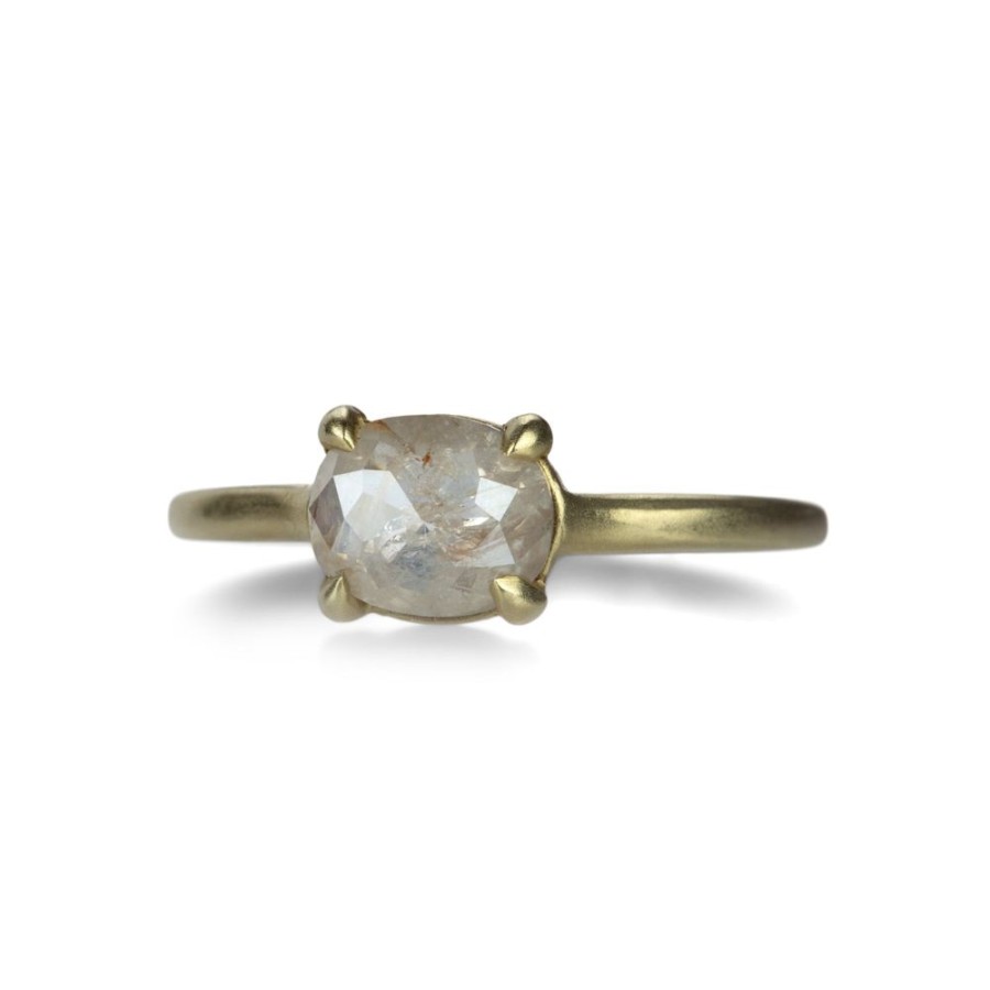 Rings Victoria Cunningham | 14K Rose Cut Rustic Diamond Solitaire Ring