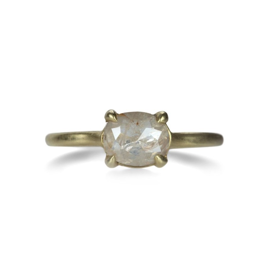 Rings Victoria Cunningham | 14K Rose Cut Rustic Diamond Solitaire Ring