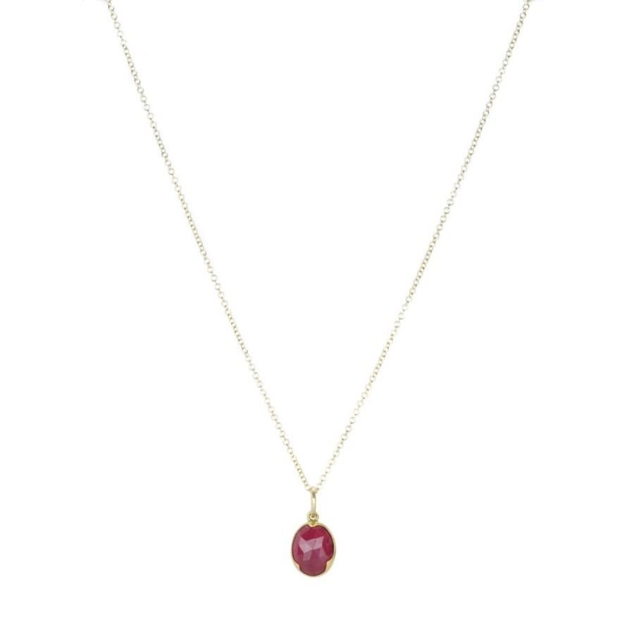 Necklaces Annie Fensterstock | Ruby Charm Necklace