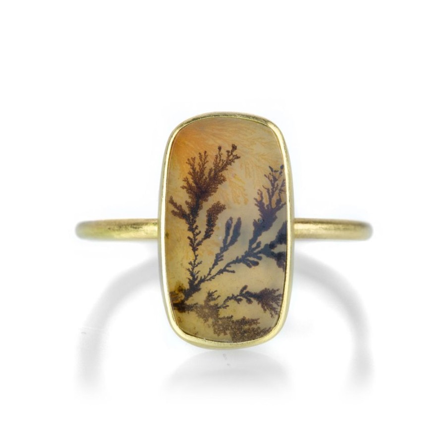 Rings Gabriella Kiss | Cushion Shaped Dendritic Quartz Ring