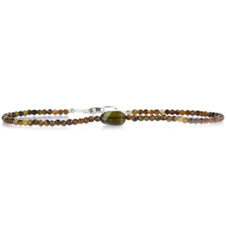 Bracelets Margaret Solow | Faceted Tiger'S Eye And Tourmaline Bracelet