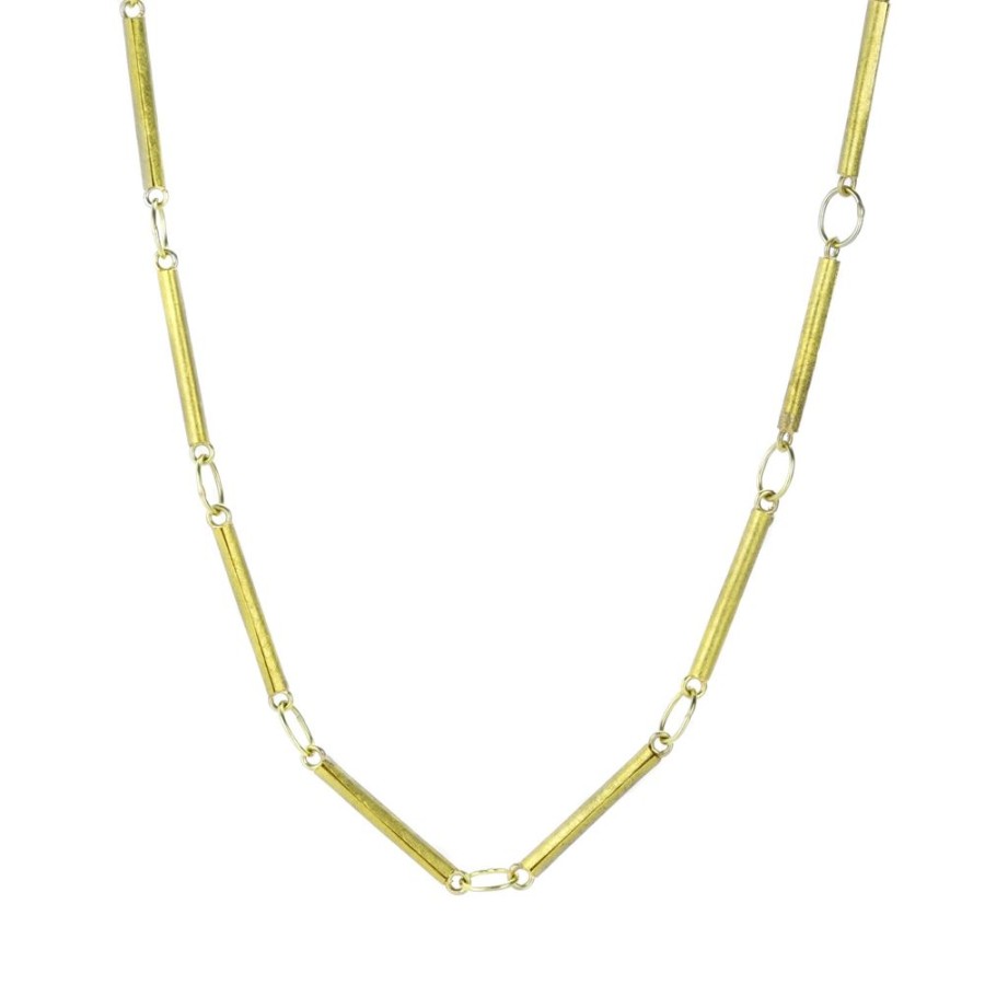 Necklaces Petra Class | Golden Tube Necklace