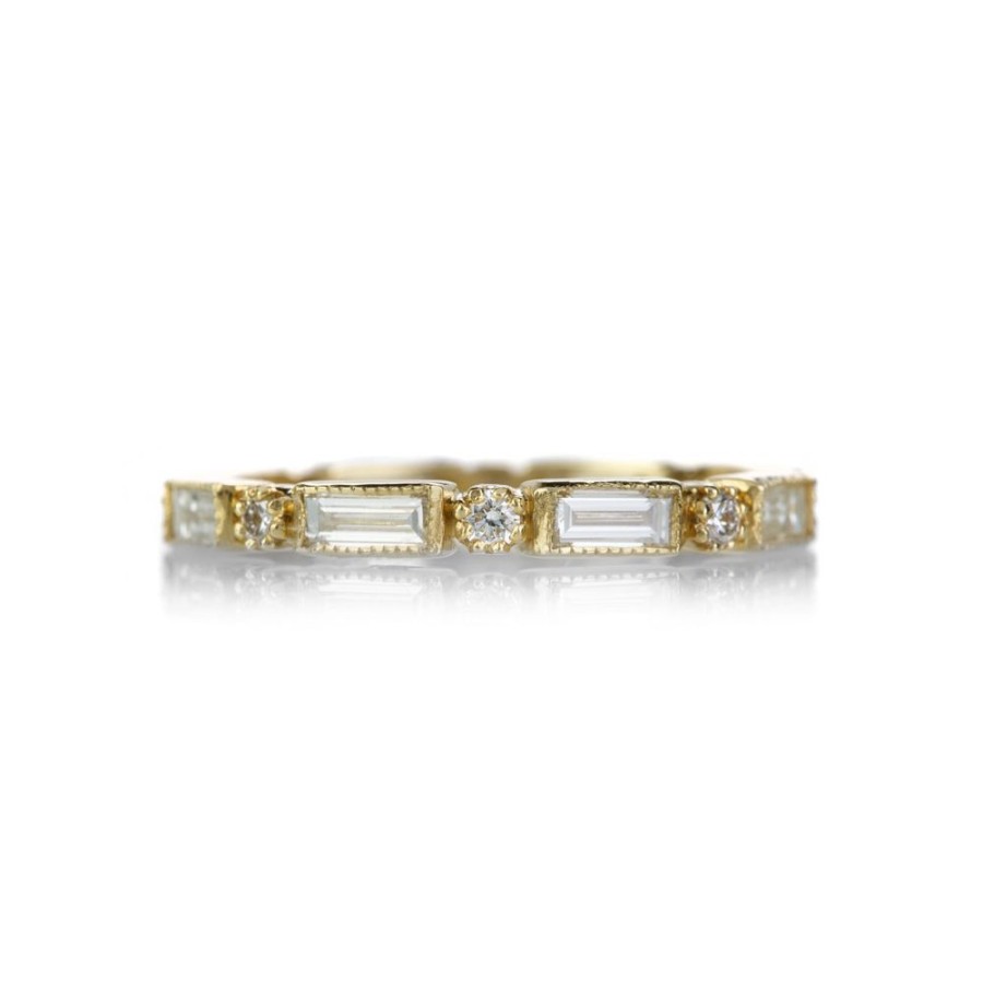 Rings Sethi Couture | White Baguette Diamond Lucy Band