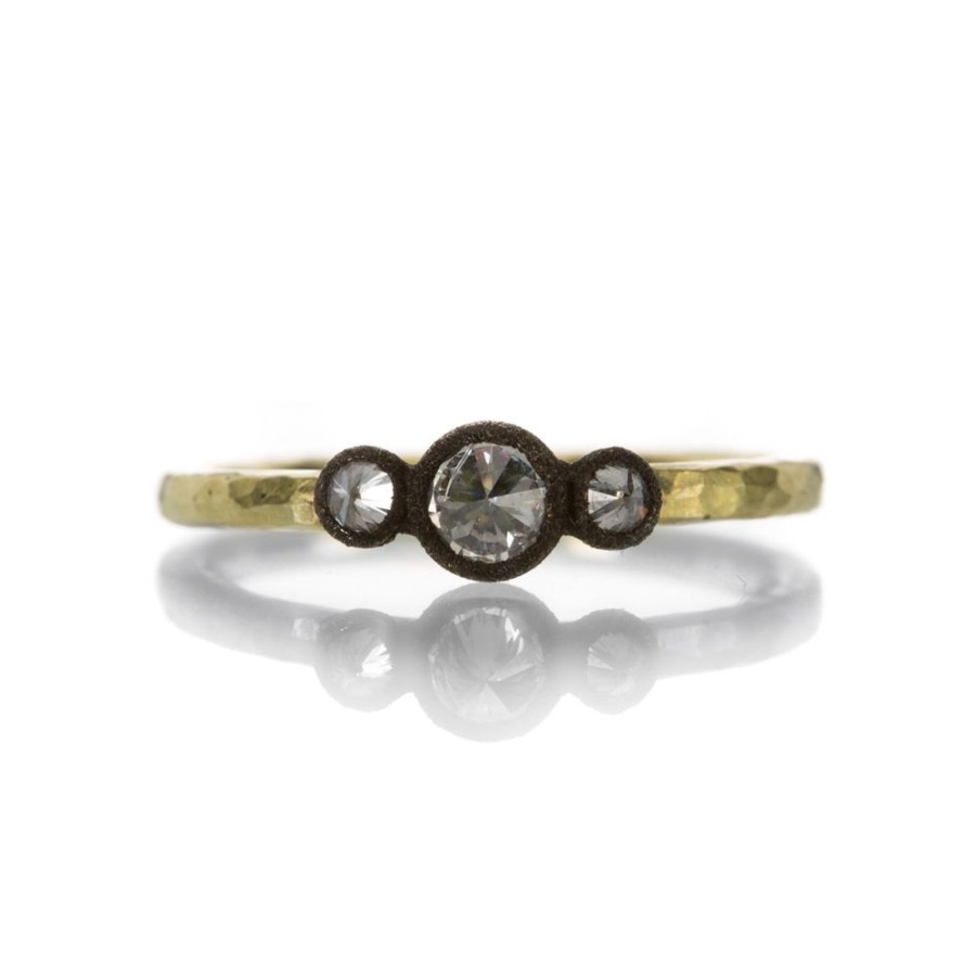 Rings Todd Pownell | Yellow Gold Triple Diamond Ring