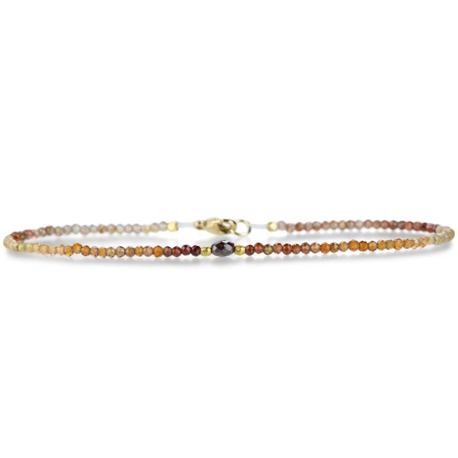 Bracelets Margaret Solow | Garnet And Black Diamond Bead Bracelet