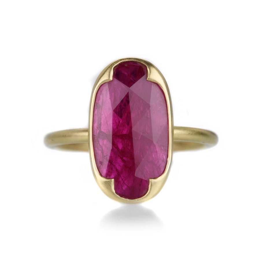 Rings Gabriella Kiss | 18K Oval Rose Cut Ruby Ring