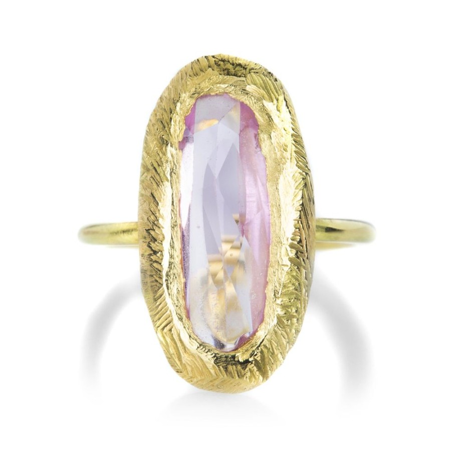 Rings Page Sargisson | Large Oval Pink Sapphire Ring