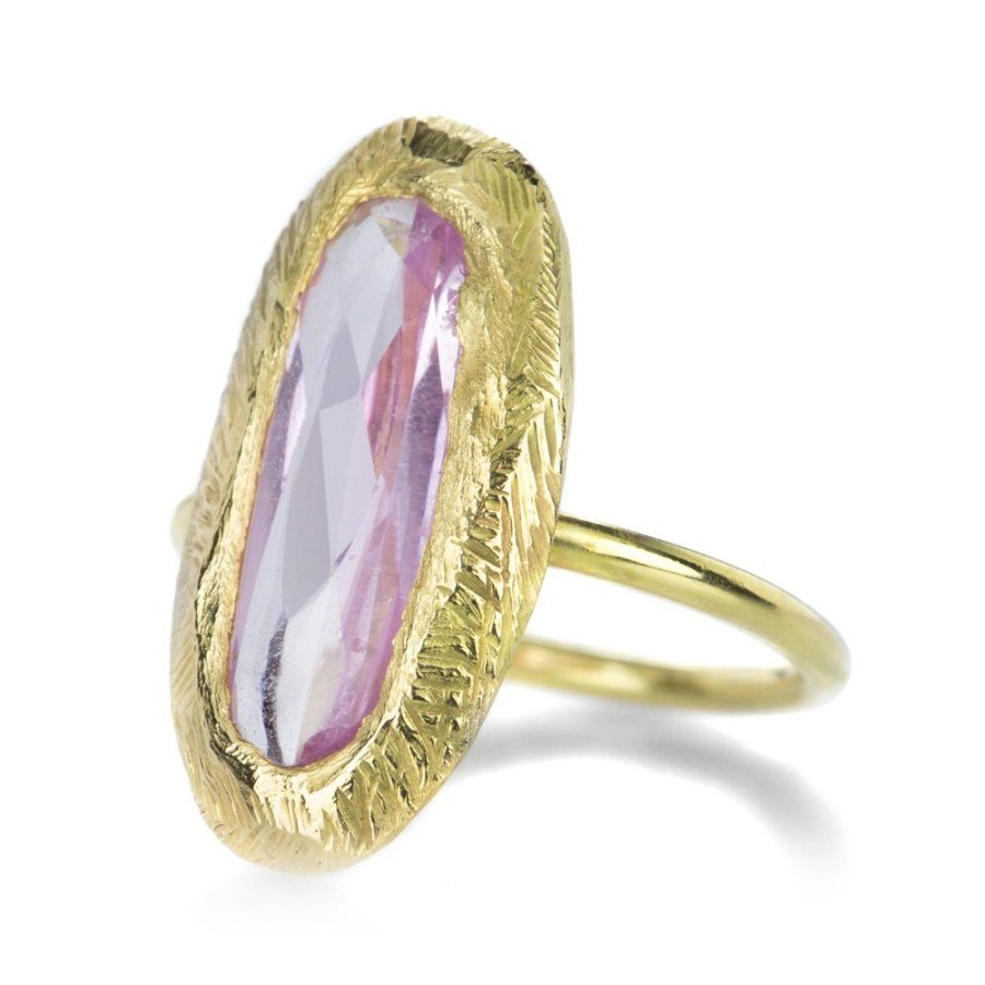 Rings Page Sargisson | Large Oval Pink Sapphire Ring