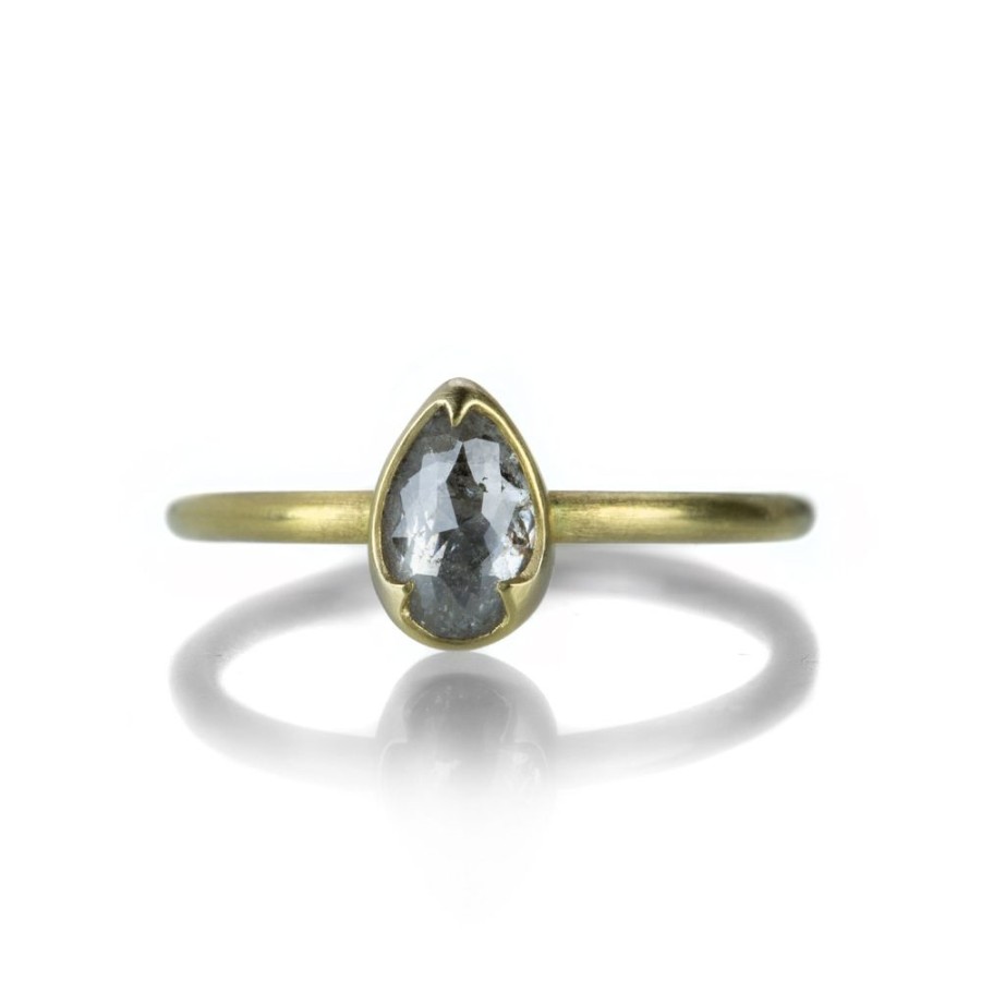 Rings Gabriella Kiss | Pear Shaped Salt & Pepper Diamond Ring