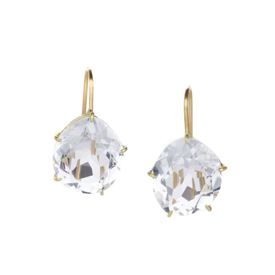 Earrings Rosanne Pugliese | White Topaz Petal Drop Earrings