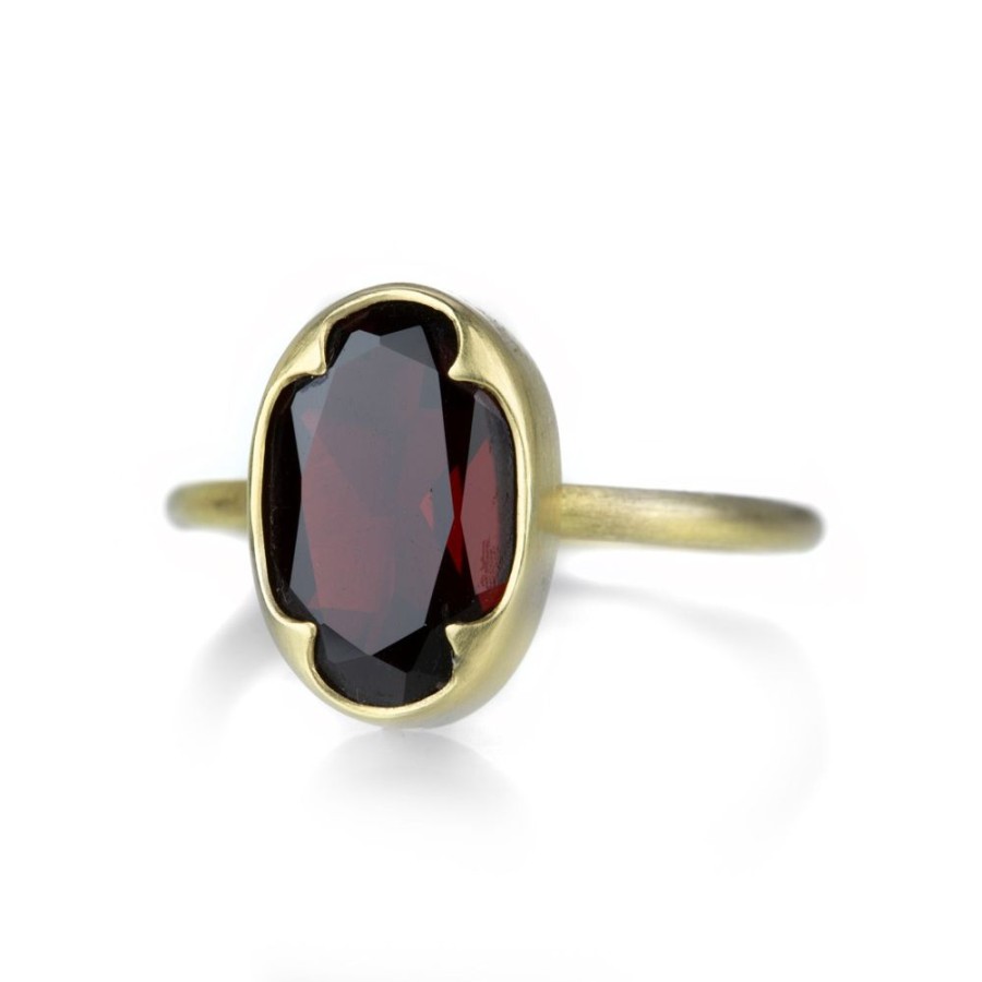 Rings Gabriella Kiss | Oval Faceted Almandine Garnet Ring