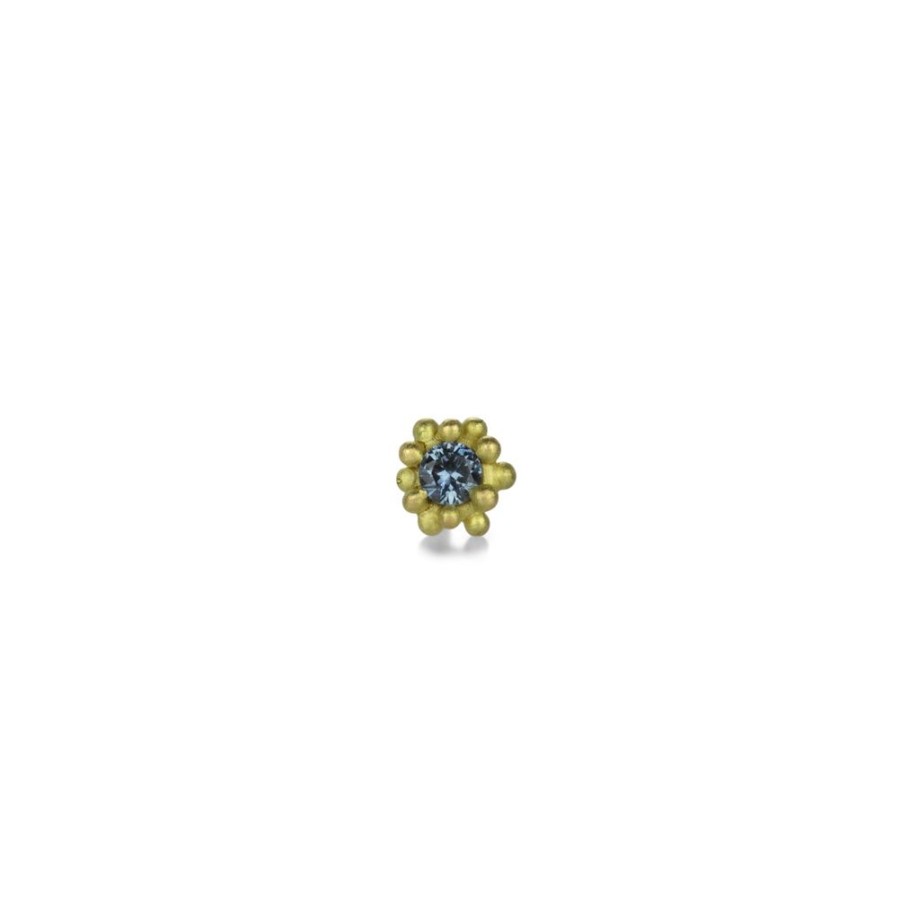 Earrings Marian Maurer | Blue Gray Sapphire Faerie Stud (Single Stud)