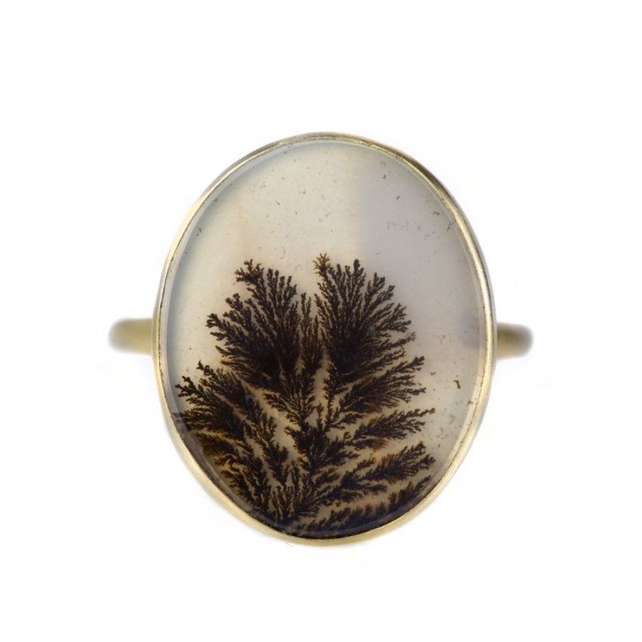 Rings Gabriella Kiss | 18K Oval Dendrite Ring