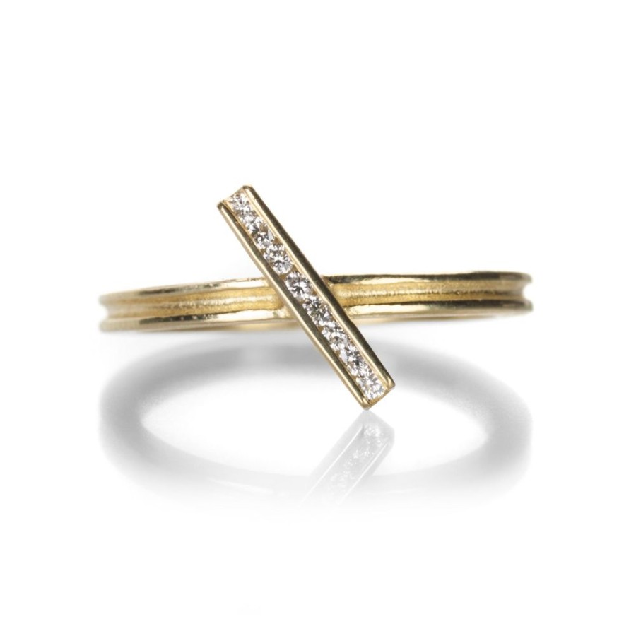 Rings Barbara Heinrich | Diamond Diagonal Bar Stacking Ring