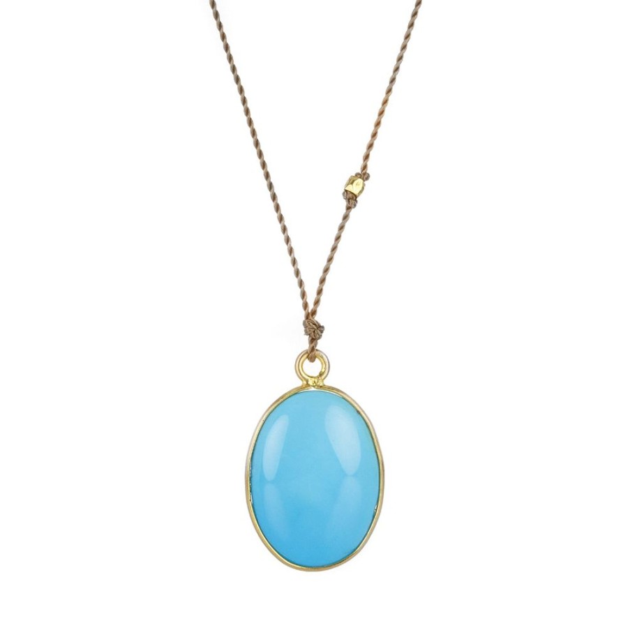 Necklaces Margaret Solow | Sleeping Beauty Turquoise Pendant Necklace