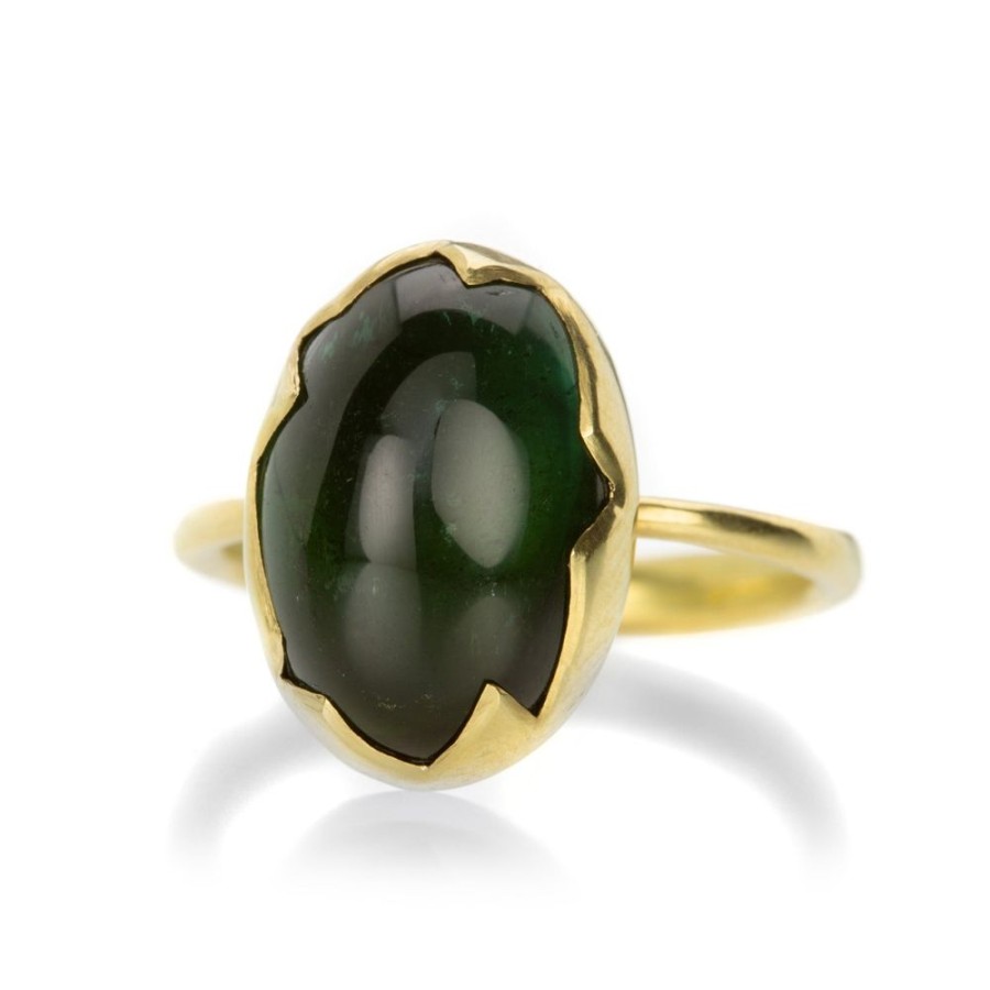 Rings Annette Ferdinandsen | Green Tourmaline Egg Stacker Ring