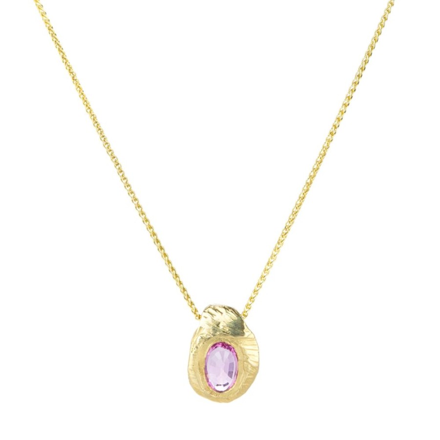 Necklaces Page Sargisson | Oval Pink Sapphire Pendant Necklace