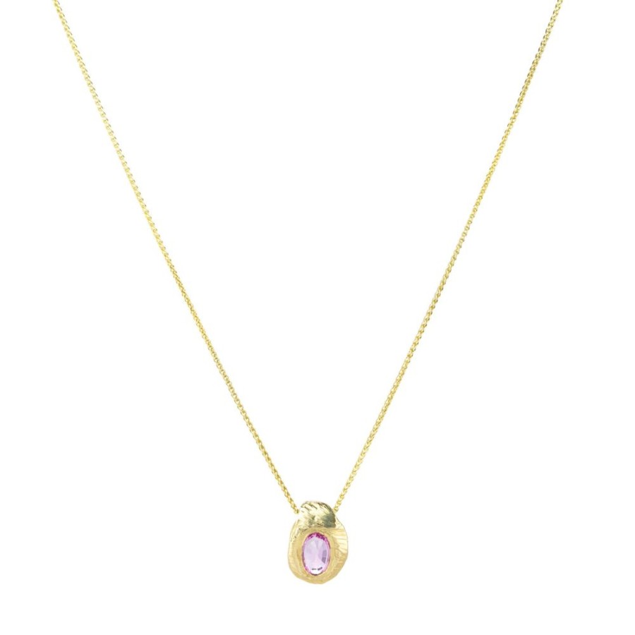 Necklaces Page Sargisson | Oval Pink Sapphire Pendant Necklace