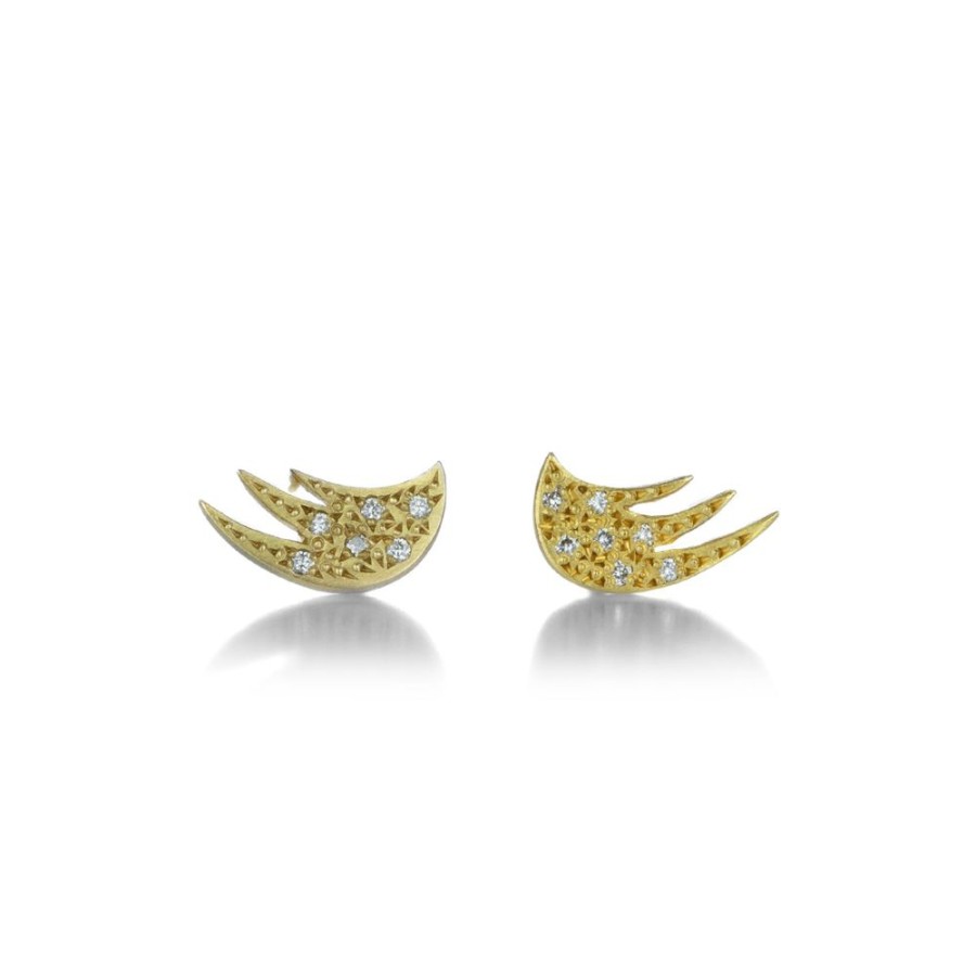 Earrings Annie Fensterstock | Mini Feather Studs