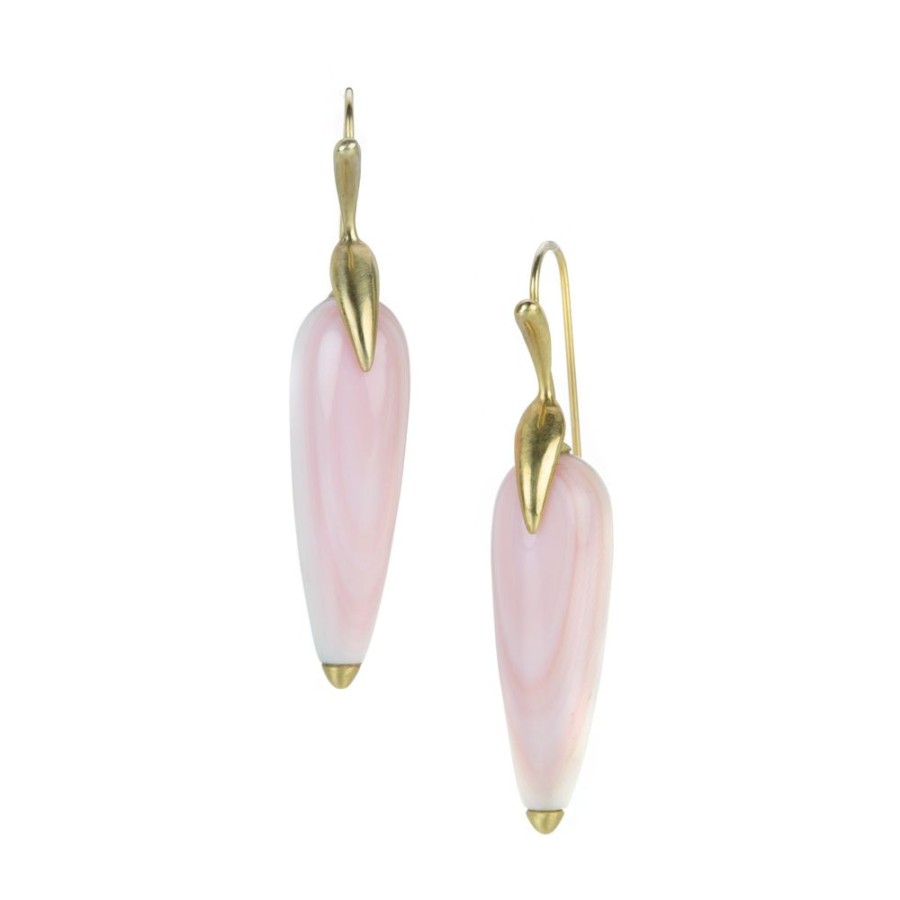 Earrings Annette Ferdinandsen | Pink Conch Simple Bird Earrings