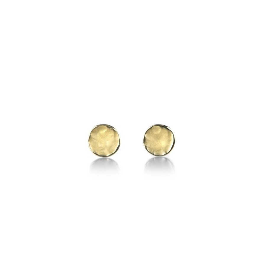 Earrings Anne Sportun | Delicate Hammered Disc Studs