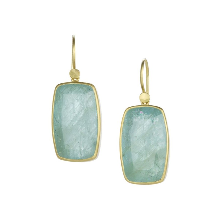 Earrings Lola Brooks | Cushion Aquamarine Drop Earrings