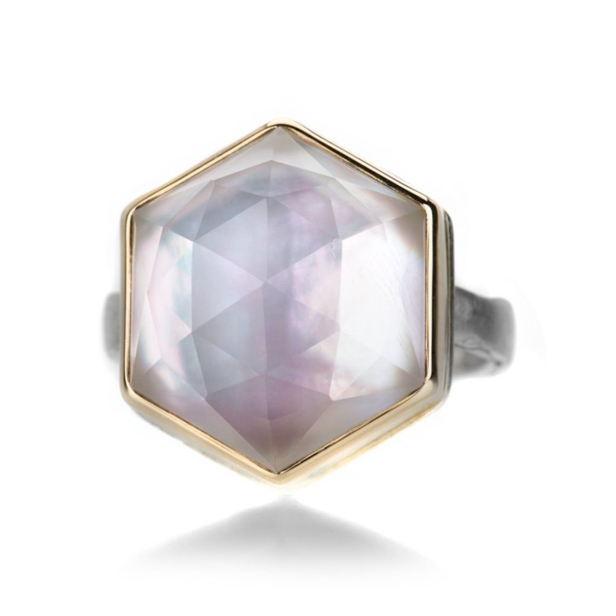 Rings Jamie Joseph | Hexagonal Rock Crystal Over Mother Of Pearl Ring