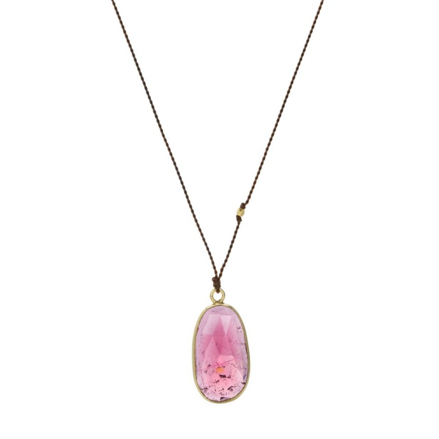 Necklaces Margaret Solow | Pink Tourmaline Pendant Necklace