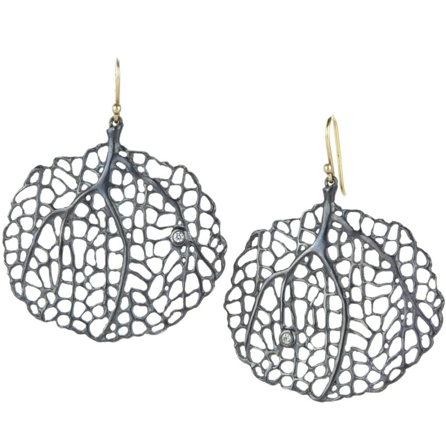 Earrings Annette Ferdinandsen | Small Sea Fan Earrings With Diamonds