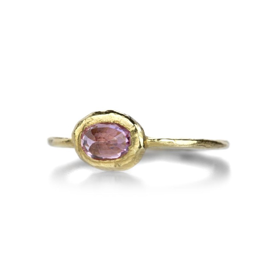 Rings Page Sargisson | Horizontal Oval Pink Sapphire Ring