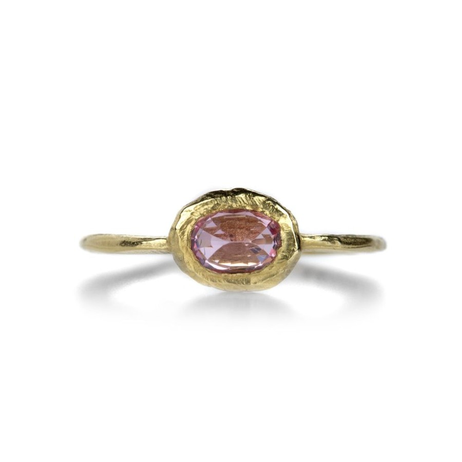 Rings Page Sargisson | Horizontal Oval Pink Sapphire Ring