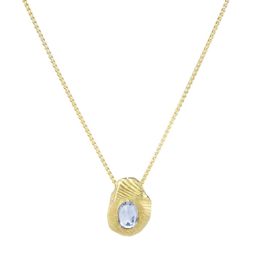 Necklaces Page Sargisson | Light Blue Sapphire Pendant Necklace