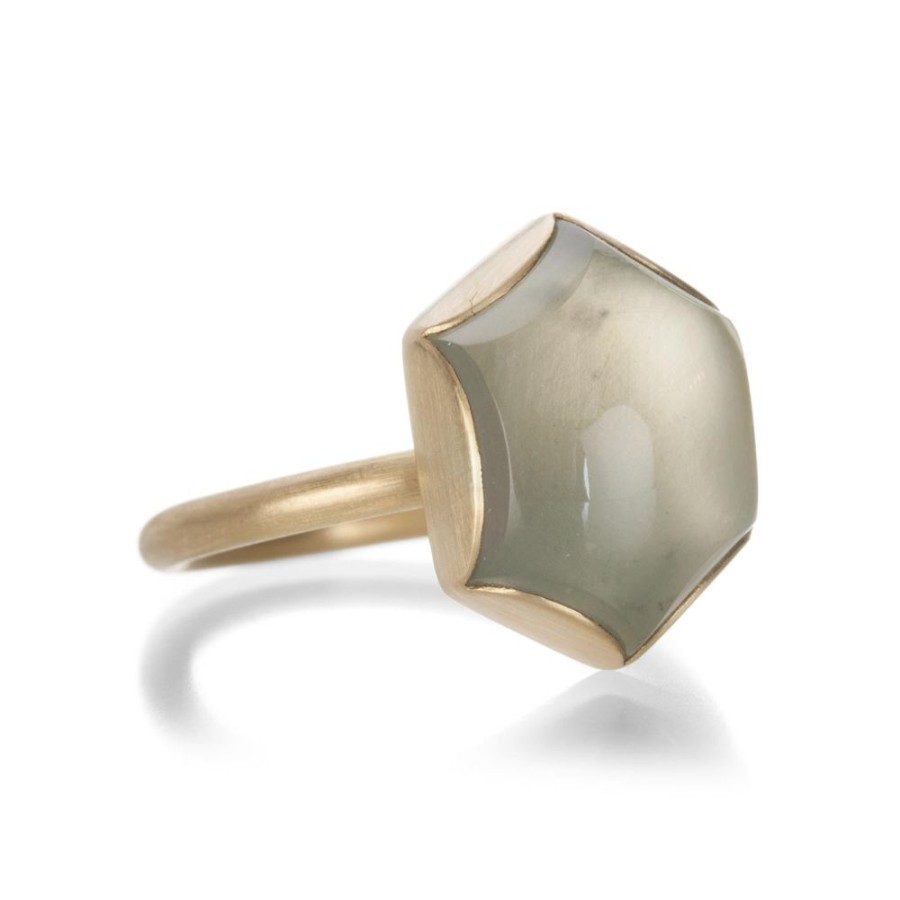 Rings Gabriella Kiss | Hexagonal Ceylon Moonstone Ring