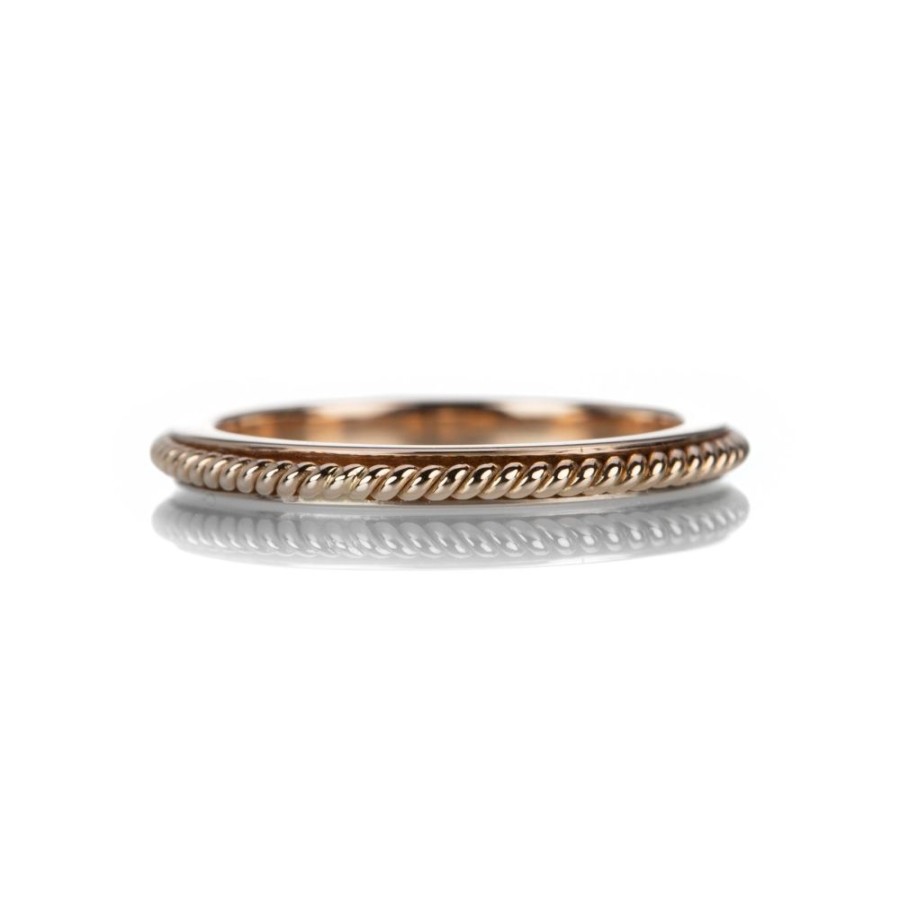 Rings Sethi Couture | Rose Gold Channel Rope Band