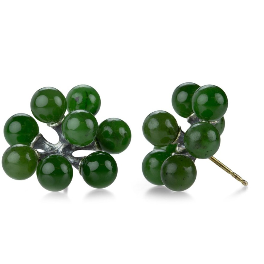 Earrings John Iversen | Small Jacks Earrings With Nephrite