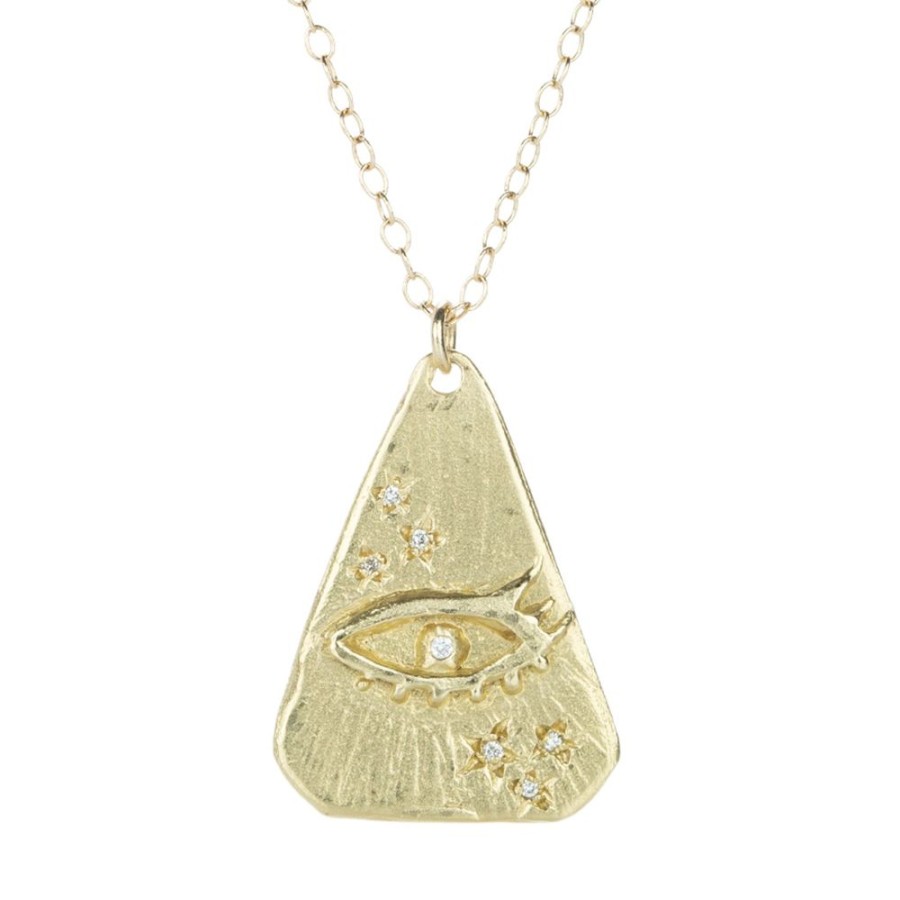 Necklaces Victoria Cunningham | Double Sided Buddha And Eye Necklace