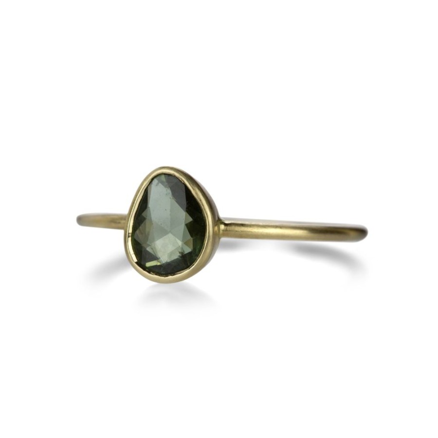 Rings Margaret Solow | Faceted Green Sapphire Ring