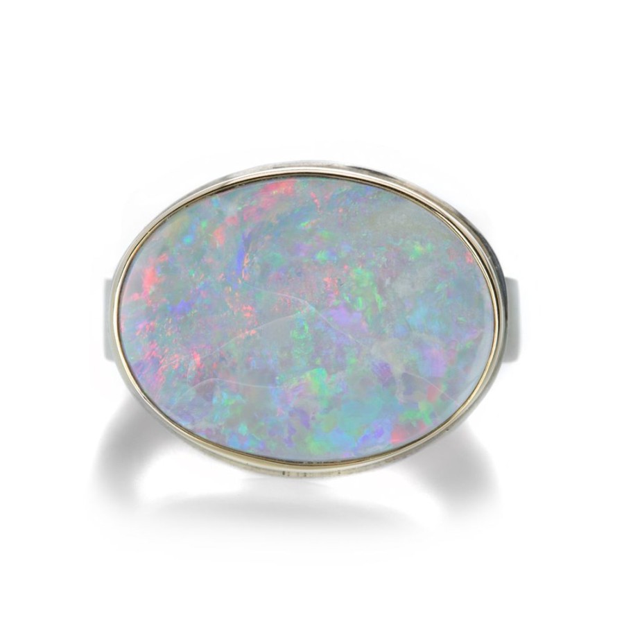 Rings Jamie Joseph | Oval Australian Black Opal Ring