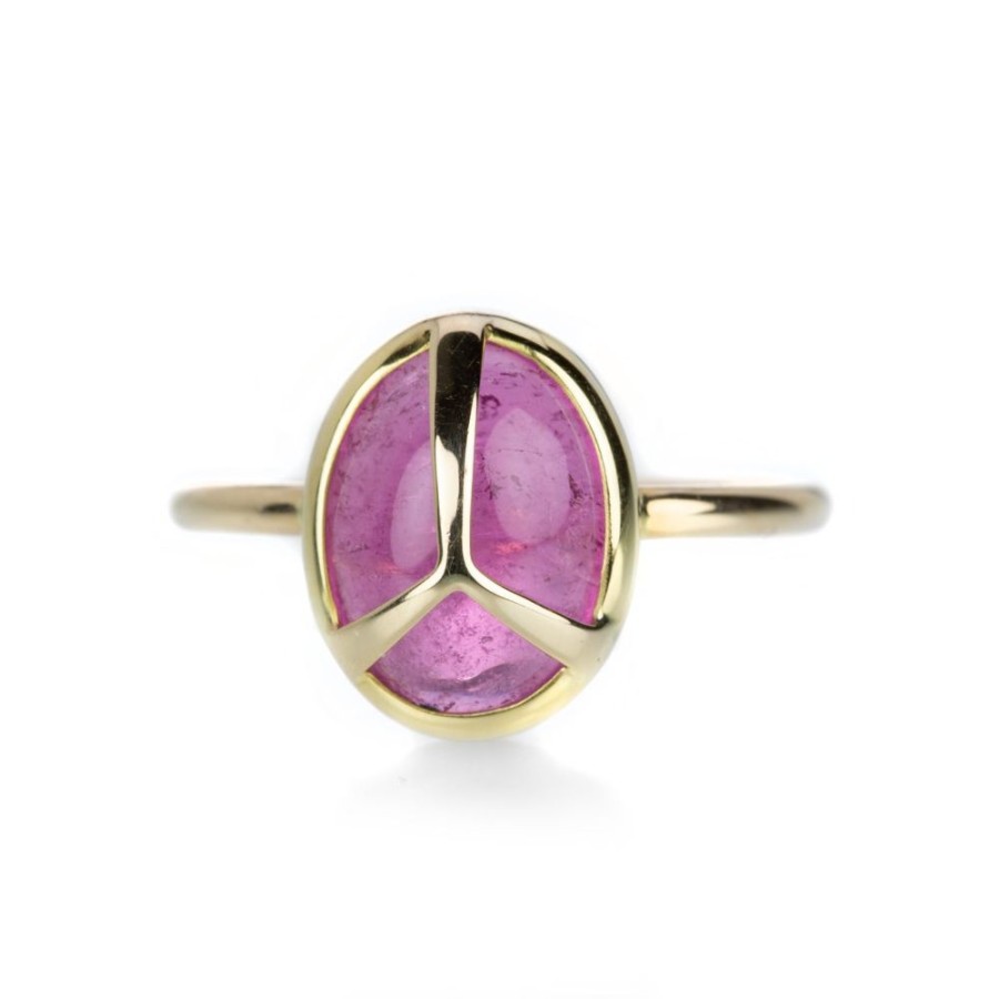 Rings Rachel Atherley | Pink Tourmaline Lucky Scarab Ring