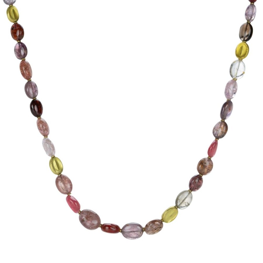 Necklaces Barbara Heinrich | Smooth Oval Shaped Spinel Beaded Necklace