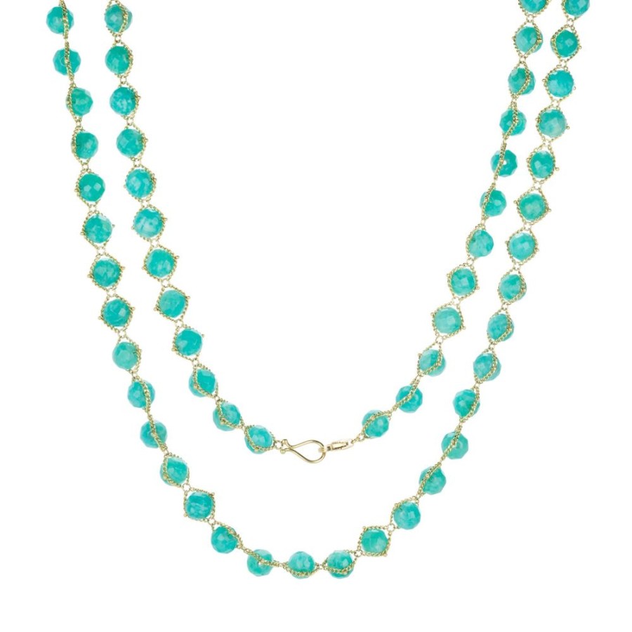 Necklaces Amali | Amazonite Textile Necklace