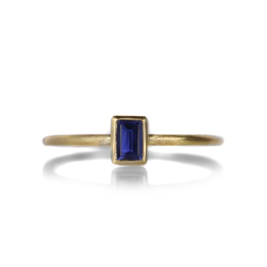 Rings Gabriella Kiss | Emerald Cut Dark Blue Sapphire Ring