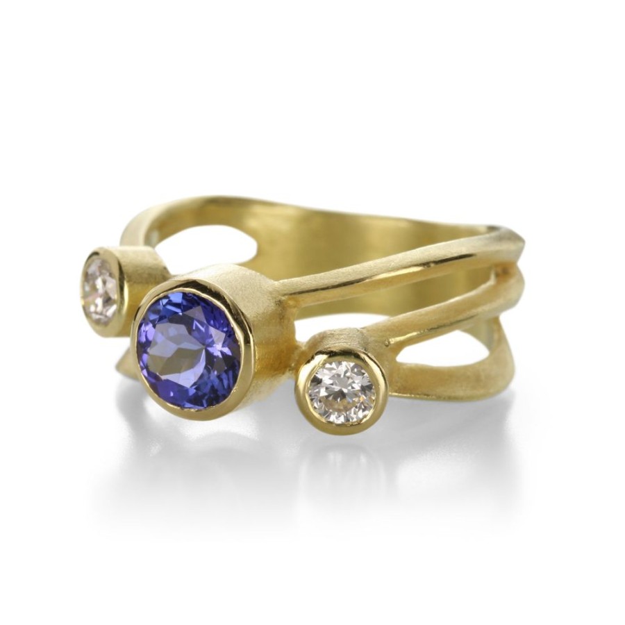 Rings Barbara Heinrich | Faceted Round Tanzanite Ring