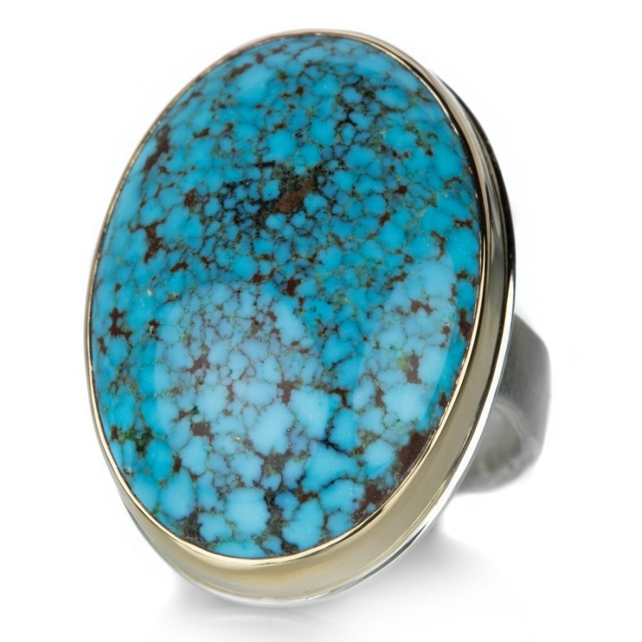 Rings Jamie Joseph | Smooth Oval Kingman Turquoise Ring