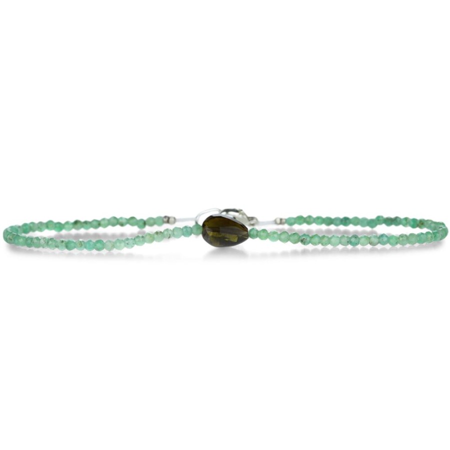 Bracelets Margaret Solow | Faceted Emerald And Tourmaline Bracelet