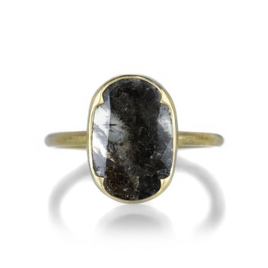 Rings Gabriella Kiss | Oval Lacy Black Diamond Ring