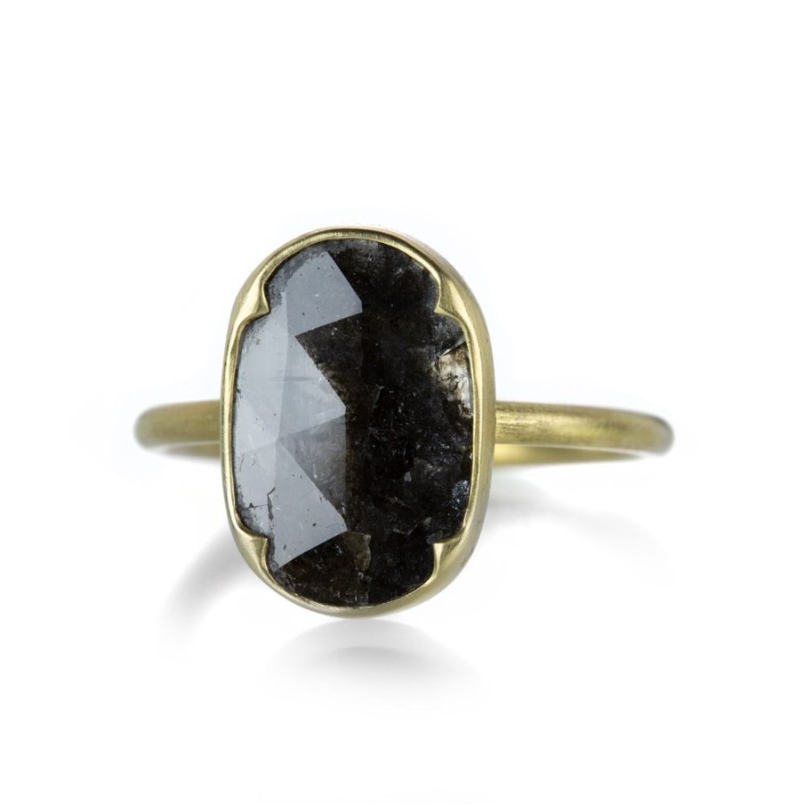 Rings Gabriella Kiss | Oval Lacy Black Diamond Ring