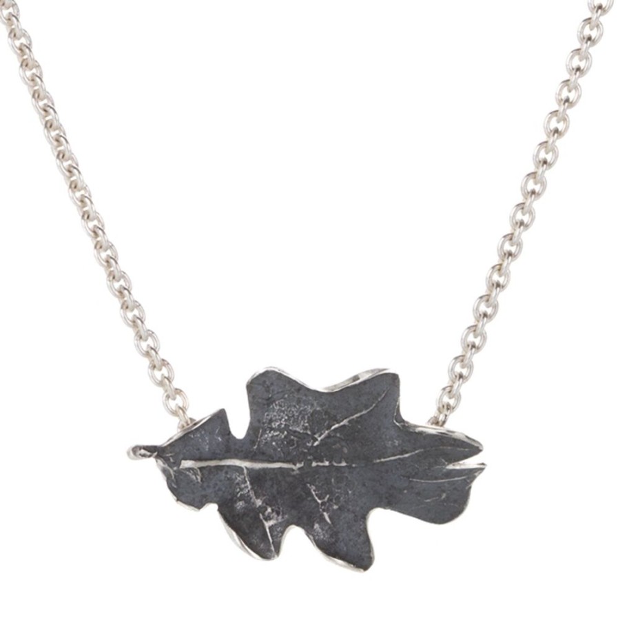 Necklaces John Iversen | Small Oak Leaf Pendant With Chain