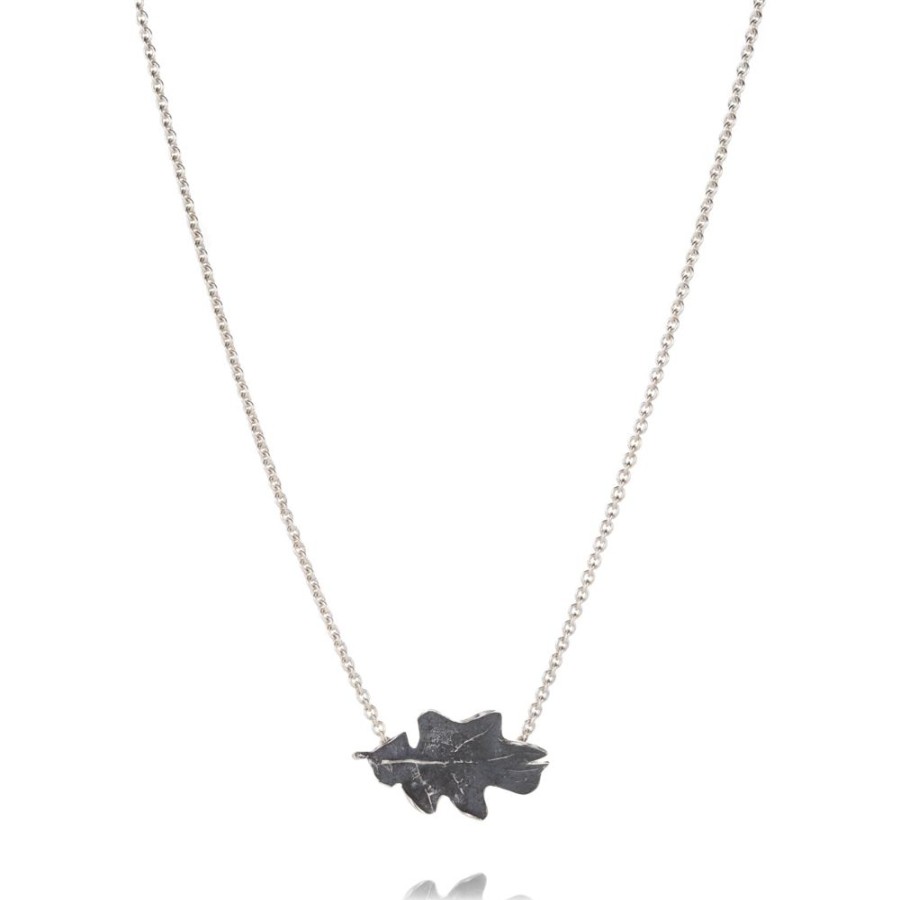 Necklaces John Iversen | Small Oak Leaf Pendant With Chain